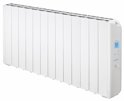 FARHO | Radiatore elettrico a inerzia fluida 1430W | FARHO Eco Green WiFi 13 elementi | Bianco | WiFi integrato | Basso consumo | Garanzia 20 anni