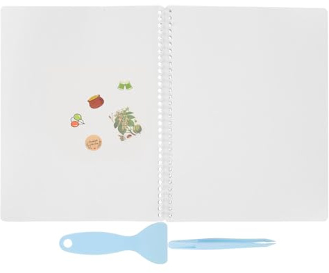Gatuida Album Adesivi Riutilizzabile Grande con Pagine Ampie e Strumenti Inclusi Organizer per Adesivi e Raccolta Libro Vuoto per Sticker per Adulti