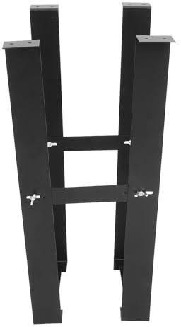 Hoement Soporte al Escritorio para de Acero Torre Ajustable Carbono Negro | Escritorio, 1 Juego, Estructura Práctica y Resistente Corrosión, Altura Regulable