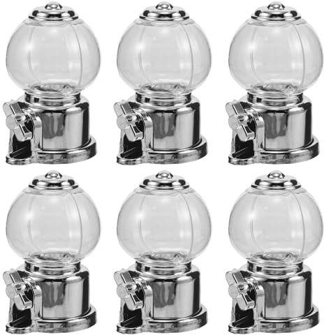 DECHOUS 6pezzi Scatola Portaconfetti per Matrimonio in Plastica Distributore di Caramelle da Tavolo Scatola di Dolcetti per Feste di Compleanno Mini Distributore di Snack Elegante Porta Ca