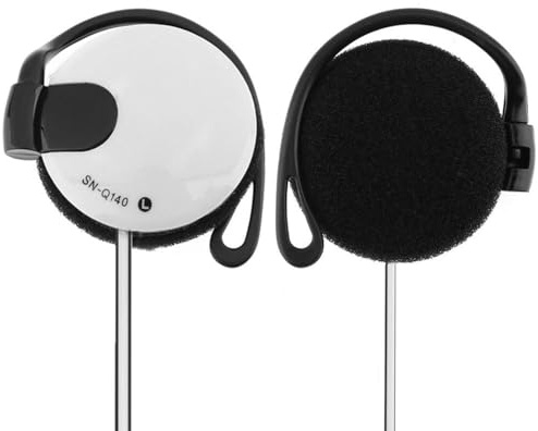 Generisch Wired Sports Headphones - 3.5mm Ear Clip Earphones with Microphone and Tangle-Free Flat Cable for and SN-140