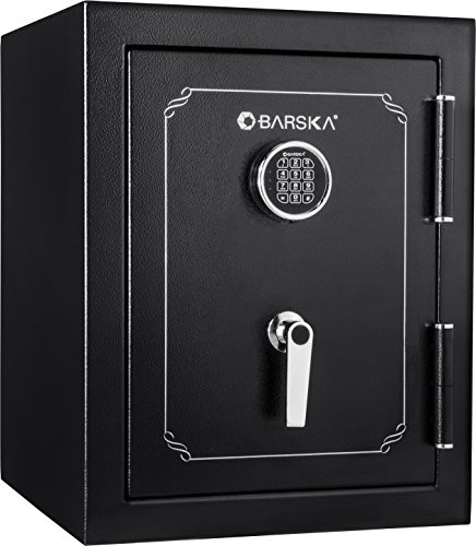 Barska 3.51 Cu. Ft. Fireproof Safe – Digital PIN Lock Vault with 30 Min Fire Rating @ 1400°F, 3 Steel Deadbolts, Adjustable Shelves & Carpeted Interior for Home or Office Fire Safe Home Safe Hidden