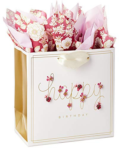 Hallmark 5WDB5985 Signature Geschenktüte mit Seidenpapier (Happy Birthday) Mit Geschenkbeutel, Papier, B07HFLT6MF
