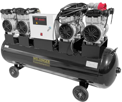 WELDINGER Flüsterkompressor FK 680 pro 6,0 kW Luftabgabe 680 l (Silentkompressor ölfrei wartungsfrei) 5 Jahre Garantie