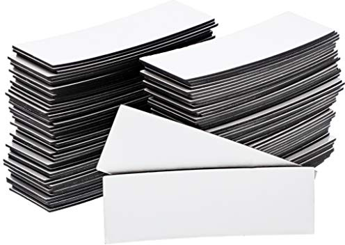 Juvale Magnetstreifen zum Beschriften (Set, 100 Stück) - Wiederbeschreibbar, Trocken Abwischbar - Perfekt für Schulunterricht, Präsentationen, Bastelarbeiten - Weiß, 7,6 x 2,5 cm