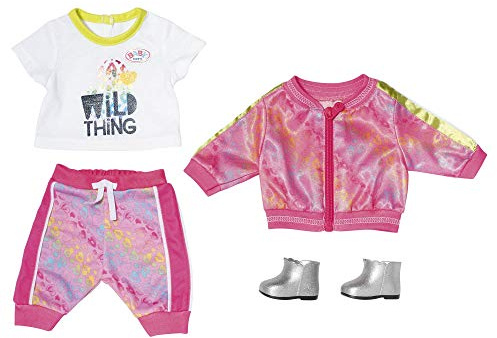 Zapf Creation BABY Born Puppenkleidung - Designerkleidung mit Modeaccessoires - Deluxe Trendy Pink Set, bunt