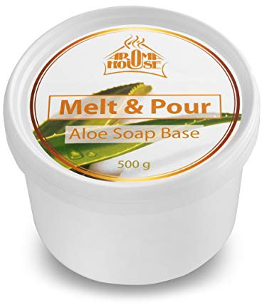Base per Sapone con Aloe Vera di Glicerina 500g - Crystal Aloe - Adatto a Tutti i Tipi di Pelle - Base per Sapone Ultra Idratante - Sapone Grezzo per Fatto a Mano - Bel Regalo