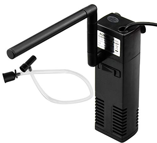 KARAA Filtro Interno per Acquario 20L-60L 3W 4W Regolabile Pompa Filtro Interno con Spugne Filtranti per Acquario