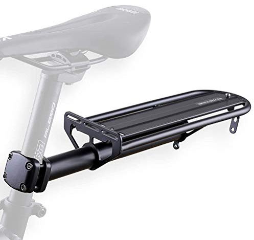 J-ouuo Fahrrad-Sattelstützen-Halterung, Gepäckträger Mountainbike, Fat Bike Gepäckträger