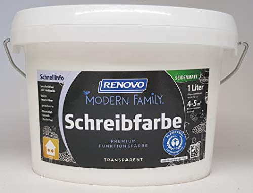1,0 Liter RENOVO Deko Farbe, Schreibfarbe Farblos