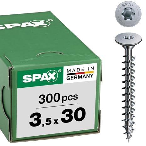 Flachrückwandkopf für Rückwände, 3,5 x 30 mm, 300 Stück, Vollgewinde, Rückwandkopf, T-STAR plus, 4CUT, WIROX - 0151010350303