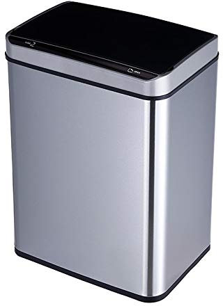 Q-Connect Poubelle métallique avec capteur automatique Capacité 80 l 820 x 270 x 400 mm