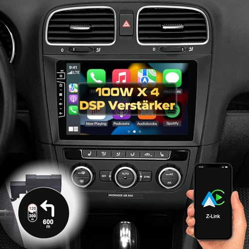 DYNAVIN Android Car Radio Navigator for VW Golf 6, med 100W*4 Förstärkare | DAB+; Compatible with Wireless Carplay and Android Auto: D8-DF31 Premium Flex