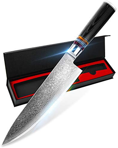 8 Inch Chef Knife Japanese Professional Kitchen Knife VG10 Damascus Chef Knife High Carbon Stainless Steel 67-Layer Chef Knife (8 inches)
