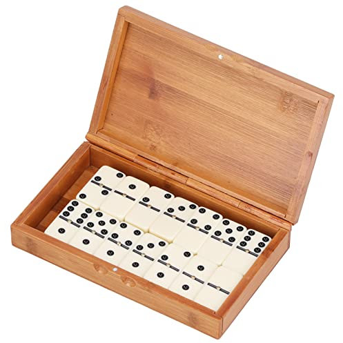 Domino Set, 28 Stück Plastics Domino mit Holzkiste Partyspiele