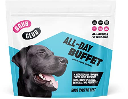 Insect Protein Superfood Dog Food for Healthy, Happy Dogs - Hypoallergenic, Grain Free & Nutritionally Complete - All Day Buffet (1.5KG) - GRUB CLUB