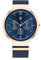 Tommy Hilfiger Multi Zifferblatt Quarz Uhr für Damen mit Marinblaues Edelstahl-Mesh-Gliederarmband - 1782541