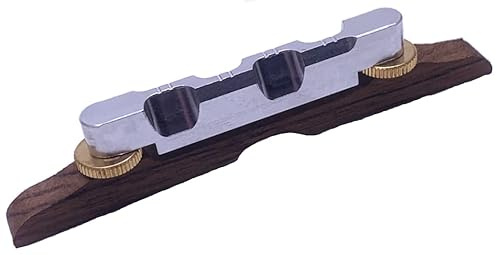 Jiayouy 4.5 Inch Adjustable Compensated Mandolin Bridge Durable Rosewood for 8 String Archtop Mandolins