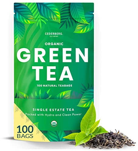Organic Green Tea — 100 Tea Bags| Organic Tea From Single Origin | Eco-Friendly Tea Bags | Non-GMO Tea With Zero Sugar | Cederberg Tea Company
