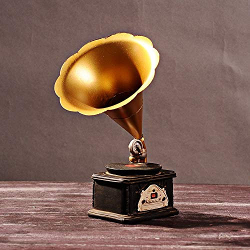 Ornamente, kreative Geschenke, Heimdekoration, Ornamente aus Kunstharz, um das alte Retro-Grammophon zu Machen