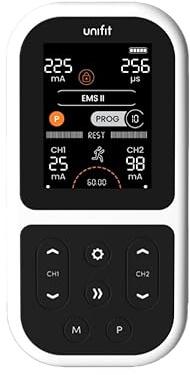 TensCare Unifit- 3 en 1 Dispositivo versátil TENS, EMS y masaje para alivio del dolor, rehabilitación y fortalecimiento muscular. Programas específicos para diferentes grupos musculares.