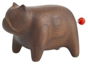 Spieluhr Musikbox, Handkurbel Aus Holz Spieluhr Holzdekoration Ornamente Spieluhr In Katzenform Für Geburtstag Musikspieluhr Spieldose (Color : Brown, Size : 5.6 * 10.6 * 6.1cm)