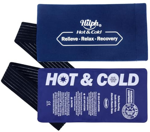 Hilph ghiaccio gel riutilizzabile, Gel ghiaccio caldo freddo, 1 Gel freezer e microonde multiposizione and 1 sacca in cotone, Compressa fredda calda flexible et regolabile: dolori o lesioni