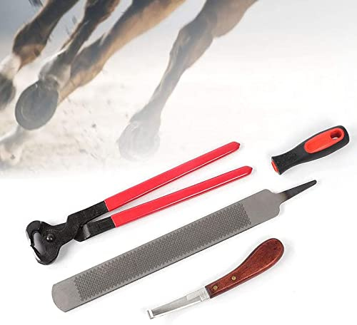 Kit di tronchesi per zoccoli di cavallo, strumento per tagliare gli zoccoli del maniscalco di capra, strumenti per coltelli a manico Attrezzatura stabile Forbici a ferro di cavallo per manicure Unghie
