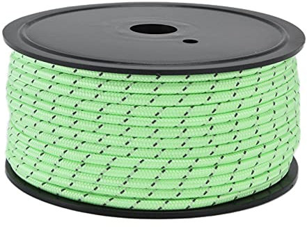 Topyond 50 m reflektierendes Nylonseil, Fluoreszierende Zeltüberdachungsschnur, Outdoor-Camping-Wäscheleine, reflektierendes Nylonseil für Sicherheit, für Zeltüberdachung und
