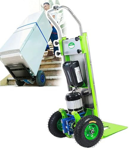 RESKIU Subida De Escaleras EléCtrica,Carretilla De Mano De Carga De 400kg,Carretilla MóVil para Subir Escaleras De Servicio Pesado con 48V/36Ah Li-BateríA para DistribucióN LogíStica AlmacéN