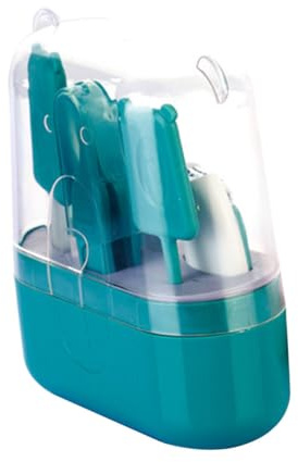 ibasenice 2stücke Nagelpflege Set Ergonomischer Nageltrimmer Mit Aufbewahrungstasche Praktisches Nagelkit Für Sicheres Schneiden Und Pflege Von Neugeborenen Grün