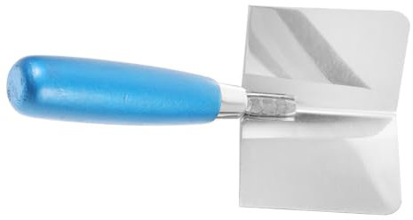 Uonlytech Cazzuola Angolare in Acciaio Inox per Stucco, Crea Angoli a 90°, Manico Ergonomico Imbottito, per Finitura Cartongesso e Pareti