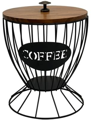 Elegante soporte para cápsulas de café con tapa, soporte de almacenamiento funcional con tapa para un fácil acceso