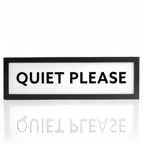 Quiet Please RGB LED Neon Lightbox an der Wand montierbare Pulsierende Fernbedienung APP Control Light Sign Beleuchtete Musik Sync Timer Einstellung Lichter für Aufnahme Studio Kino Cafés Home USB