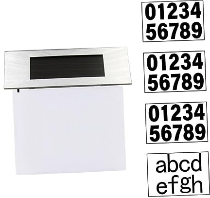 VILLCASE Casa Solar Letrero De Dirección Resistente Al Agua Luz Solar Placa De Puerta Para Exteriores Luz De Placa De Puerta Para Iluminar El Número De Casa