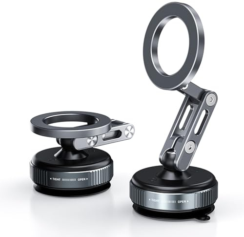 Support Telephone Voiture Ventouse, Support Magnetique Telephone Voiture Ventouse Puissante Grâce à la Technologie du Vide, Réglable à 360°, Convient pour Tableau de Bord, Pare-brise et Marbre
