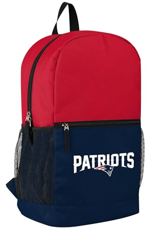 FOCO NFL Sac à dos de voyage sous licence officielle de l'équipe de football avec logo primaire 2 tons, Patriots de la Nouvelle-Angleterre., Medium, Sac à dos NFL