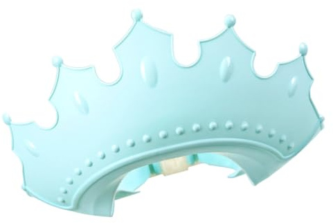 DECOMELODY Verstellbare aus Weichem Tpe und Pp Kinder Haarwaschhaube in Kronenform zum Schutz von Augen und Ohren Beim Haarewaschen