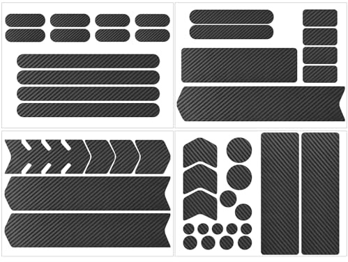 Lechengjia 44 Stickers Bicycle Chainstay Protector, Bike Frame Protection Tape Sticker, Sticking Anti-rub And Scratch Paint Protection Film, Front Fork Bikes Decal Sticker for Mountain (Black)
