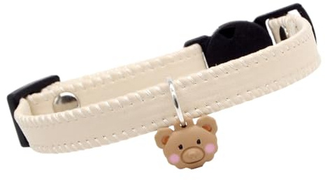 Kätzchenhalsband - Verstellbares Kunstleder-Umhängeband mit süßem -Anhänger, weiches Katzenhalsband mit Schnellverschluss für Komfort und Sicherheit, stilvolles -Accessoire für Geburtstag