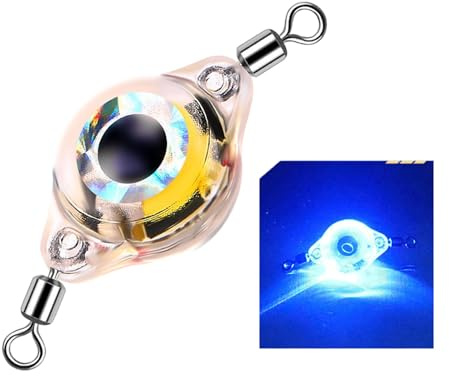 YIZITU Leurre De Pêche À La Traîne Éclairé par LED Cuillères Clignotantes sous-Marines Flétan d'eau Salée Éclairage Automatique pour La Nuit