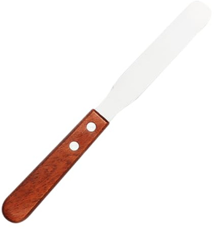 Zerodeko Raschietto Portatile per Depilazione Manico in Legno e Spatola in Acciaio Inox, Applicatore per Ceretta Dritto, Sicuro e Facile da Usare per Uso Professionale e Stili multipli