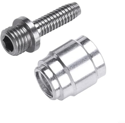 Honseadek Kit de raccord de tuyau avec 10 pièces olive et 10 inserts pour freins hydrauliques, comprend une clé pour réparation et installation de tuyau de frein de vélo (argenté)