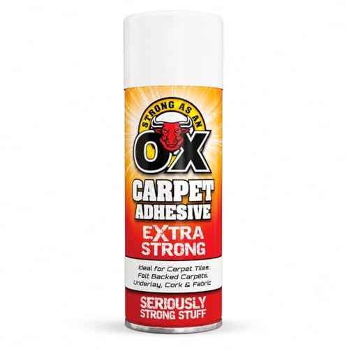 Heavy Duty Adhesive Glue Spray 500ML, Strong Fast Bonding Spray Glue for Carpet, Tile, Fabric, Vinyl, Foam, Upholstery, Flooring, Crafts, DIY Repair and Home Improvement Projects (Fabric Vinyl 500ML)