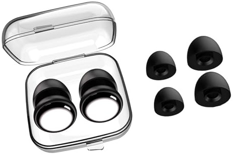 Portable Cancelling Earplugs Includes Carry Case for Protections Silicone Ear Tip Comfortable for Long Wear Silicone Earplugs