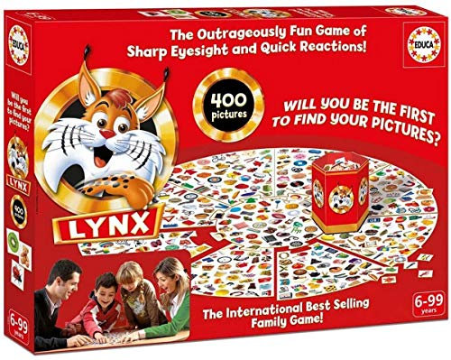 Educa - Lynx 400 Images | Familien-Spiel ab 6 Jahren | Schnelles Paarspiel | Fördert Konzentration und Reaktionsfähigkeit | Ideal für Mädchen und Jungen (‎17055)