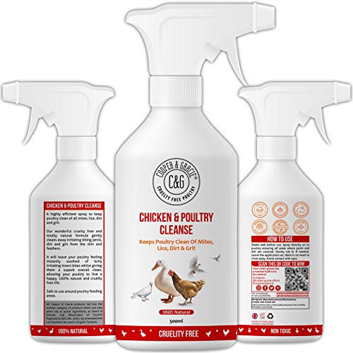C&G Pets Chicken and Poultry Cleanse | Keeps Poultry Clean Of Mites, Lice, Dirt and Grit | Soothes Itchy Irritating Insect Bites | 100% Cruelty Free Vegan Life (500ML)