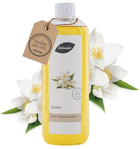 Saunabedarf Schneider Sauna Aufguss Konzentrat Jasmin - 250ml, naturreine, ätherische Öle, wohltuender Saunaaufguss & langanhaltendes Dufterlebnis