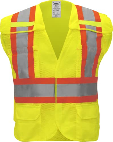 Ironwear 1287 Class 2 Breakaway Safety Vest w/ 2” Reflective Tape & 6 Pockets