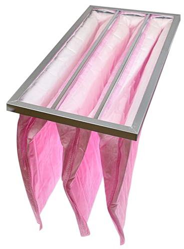 vhbw Taschenfilter für Klima und Lüftungsanlagen - Filter F7 | 28,7 x 59,2 x 36 cm, Rosa